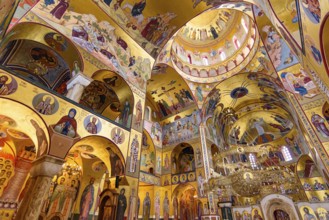 Interior of Cathedral of the Resurrection of Christ in Podgorica, Montenegro, Europe