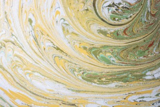 Beautiful abstract art of Ebru marbling painting techniques on water