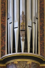 King organ from 1727, Painted organ pipes, St., Sankt, Saint