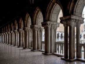 Italy Venice Doge's Palace -105 Loggia on the courtyard side of the south wing View to the