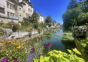 Medieval city of dole in france in covid lockdown quarantaine