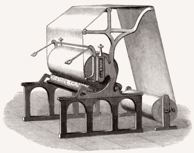 Walzendruckmaschine, Textildruck, 19. Jahrhundert