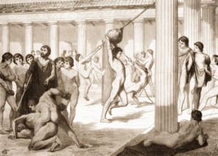 Young Spartans Exercising at Sparta, a prominent city-state in ancient Greece