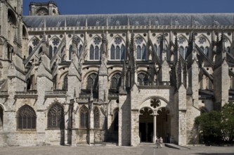 Bourges, Cathedral. Nave from the south, St., Saint, Saint