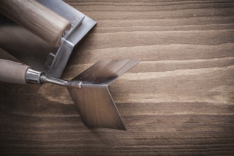 Two hand angle formers with wood handles
