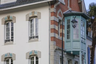 Art Nouveau house on the banks of the river Auray, Auray, Morbihan department, Brittany Breizh