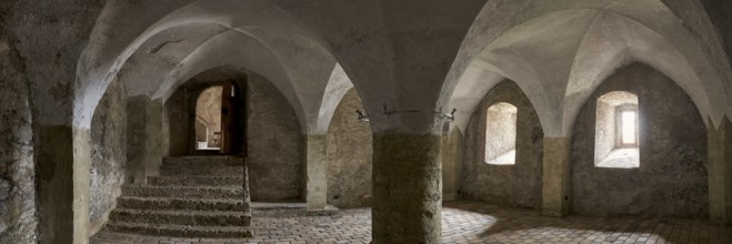 Cellar of the Old Castle Gmünd in Carinthia, Carinthia, Austria, Europe