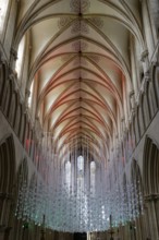 Interior view, Peace Doves, Wells Cathedral, Wells, England, Great Britain