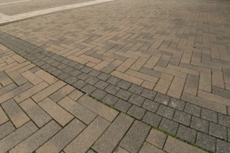 Paved square without people in a city