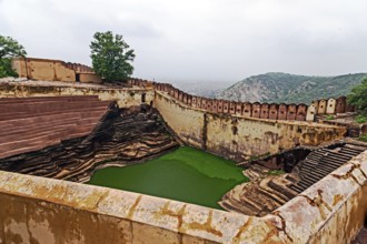 Nahargarh Fort stepwell, Jaipur, Rajasthan, India, Asia