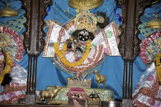 Statue radha gopinath ji temple, vrindavan, uttar pradesh, india, asia