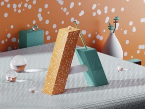 3d render of letter A contemporary composition. ABC alphabet object . High quality 3d illustration