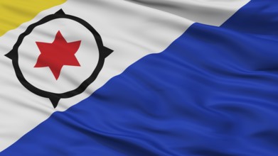 Bonaire City Flag, Country Netherlands, Closeup View