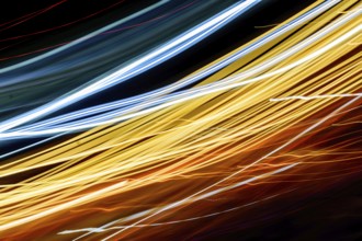 Night city street lights background and street lights blur bokeh, Colorful circles of light