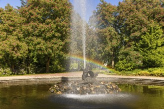 Pictures from Ballenstedt Harz Selketal Fountain with fountain and rainbow