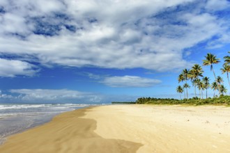 Paradisiacal tropical beach of Sargi in Serra Grande in Bahia, northeastern Brazil