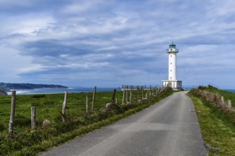 Colunga, Spain, March 28, 2024: The lighthouse of Lluces in Asturias, Europe