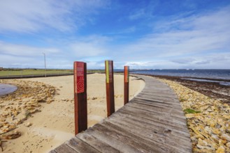 PORT MACDONNELL, AUSTRALIA, April 9 2023: Beach front views around Sea Parade and Port Mac Jetty in