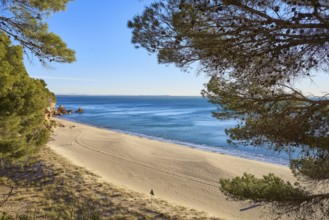Cala Angels beach playa in Miami Platja of Tarragona at costa Dorada of Catalonia