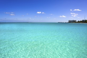 Cancun Playa Linda beach in Hotel Zone at Mexico