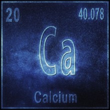 Calcium chemical element, Sign with atomic number and atomic weight, Periodic Table Element
