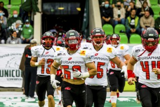 RB # 44 Leon Helm, OL # 55 Francesco Runko, DL # 50 Firat Yildirim