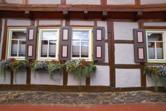 Stolberg facades in Harz mountains of Germany