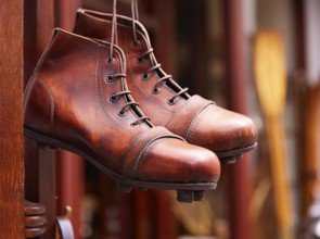 London Portobello road Market leather boots in UK England