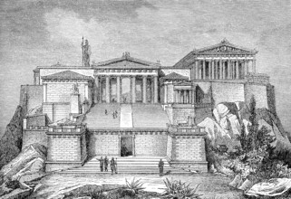 Acropolis, Reconstruction, Athens, Greece, Europe, Rekonstruktion der Akropolis, Athen,