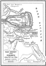Map of Syracuse, 212 BC