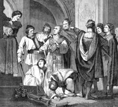 Quintius or Gencius attacking Pope Gregory VII, Rome, 1074