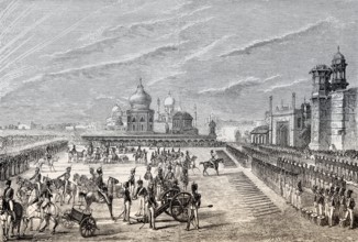 Disarming Indian infantrymen, Agra, Indian Rebellion of 1857