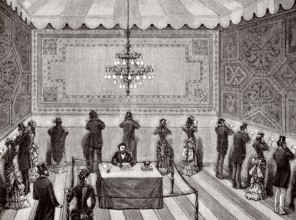 Das Théâtrophone, ein telefonisches Übertragungssystem, das von Clément Ader auf der