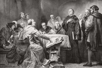 The meeting of Cajetan and Martin Luther, Augsburg, Germany, Europe, 1518, Europe