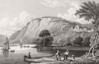 Kinfauns Castle, Perth and Kinross, 19th century, from Modern Athens by Th. H. Shepherd
