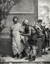 Aristides and the peasant, Ernest Hillemacher