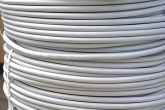 Big coil of electric power cables