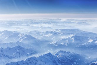 The Bavarian Alps seen from the air