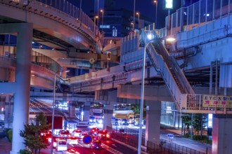 Yokohama highway night view. Shooting Location: Yokohama-city kanagawa prefecture