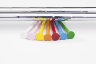 Titanium golf club on the white background