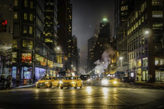 Night view of the city of New York. Shooting Location: New York, Manhattan