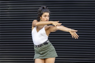 Confident dancer radiating positivity and style