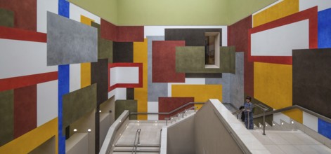 London, Tate Britain Art Museum 1893-97 by Sidney R. J. Smith Colourful wall design in the main