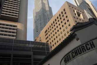 24.02.2019, Singapore, Republic of Singapore, Asia, Skyscrapers in Singapore's business district at