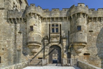 Chateau de Hautefort is French castle in Dordogne, France. Gate