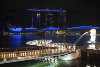 28.05.2020, Singapore, Republic of Singapore, Asia, Merlion Park on the banks of the Singapore