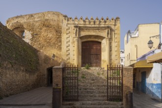 Access to the walls Bab R'mel next to Bab Souk, Portuguese fortification, Asilah, morocco