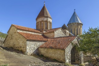 Churches in Ananuri fortress, Georgia. View from the courtyard