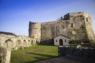 Photographic shot of the old Aghinolfi castle in Massa Carrara Tuscany Italy