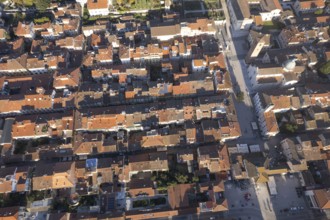 Aerial photographic documentation of the historic city of Pietrasanta Tuscany Italy